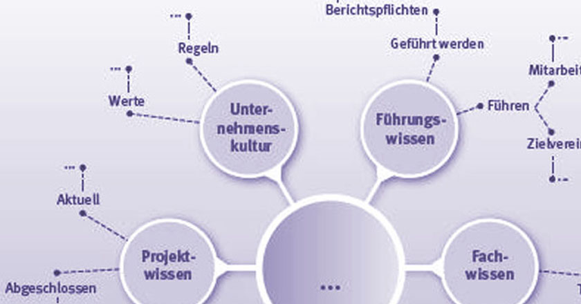 Darstellung Oritentierungshilfen zum Thema Wissensmanagement