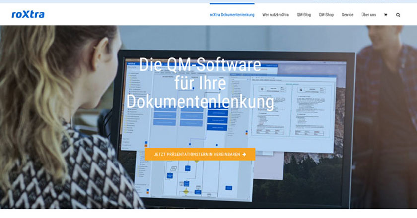 Screenshot von der neuen roXtra Startseite