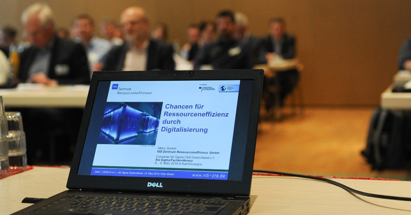 Bild von einer Fachkonferenz über die Chancen für Ressourceneffizienz durch Digitalisierung
