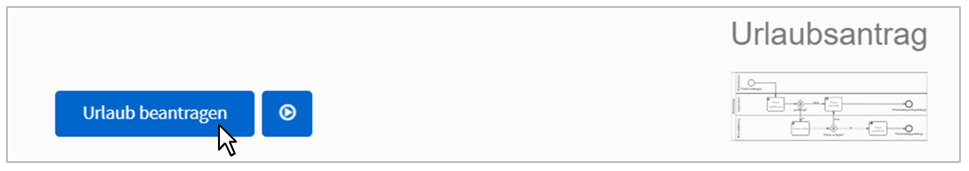 Prozess starten über den Button "Urlaub beantragen".